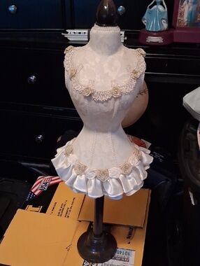 Ivory Decorative Dress Form Jewelry Stand